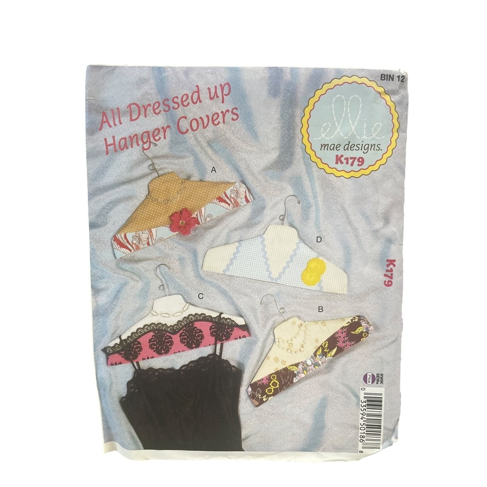 Ellie Mae Designs Sewing Pattern Adult OS K179 Dressed Up Hanger Covers FF